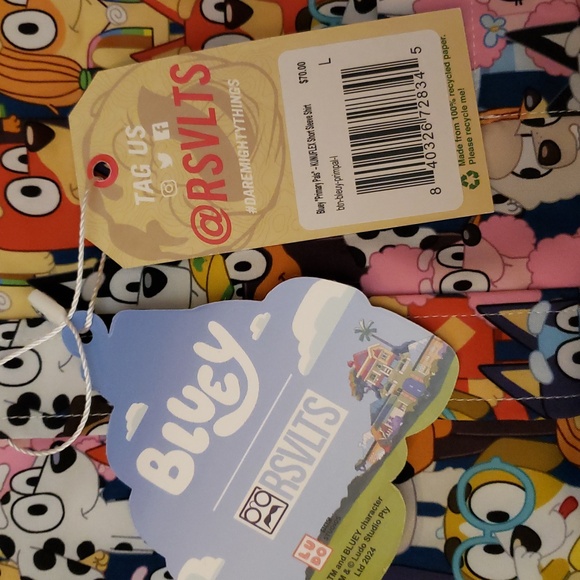 RSVLTS Bluey Primary Pals Short Sleeve Button Up Shirt. L. NWT. - Picture 3 of 10